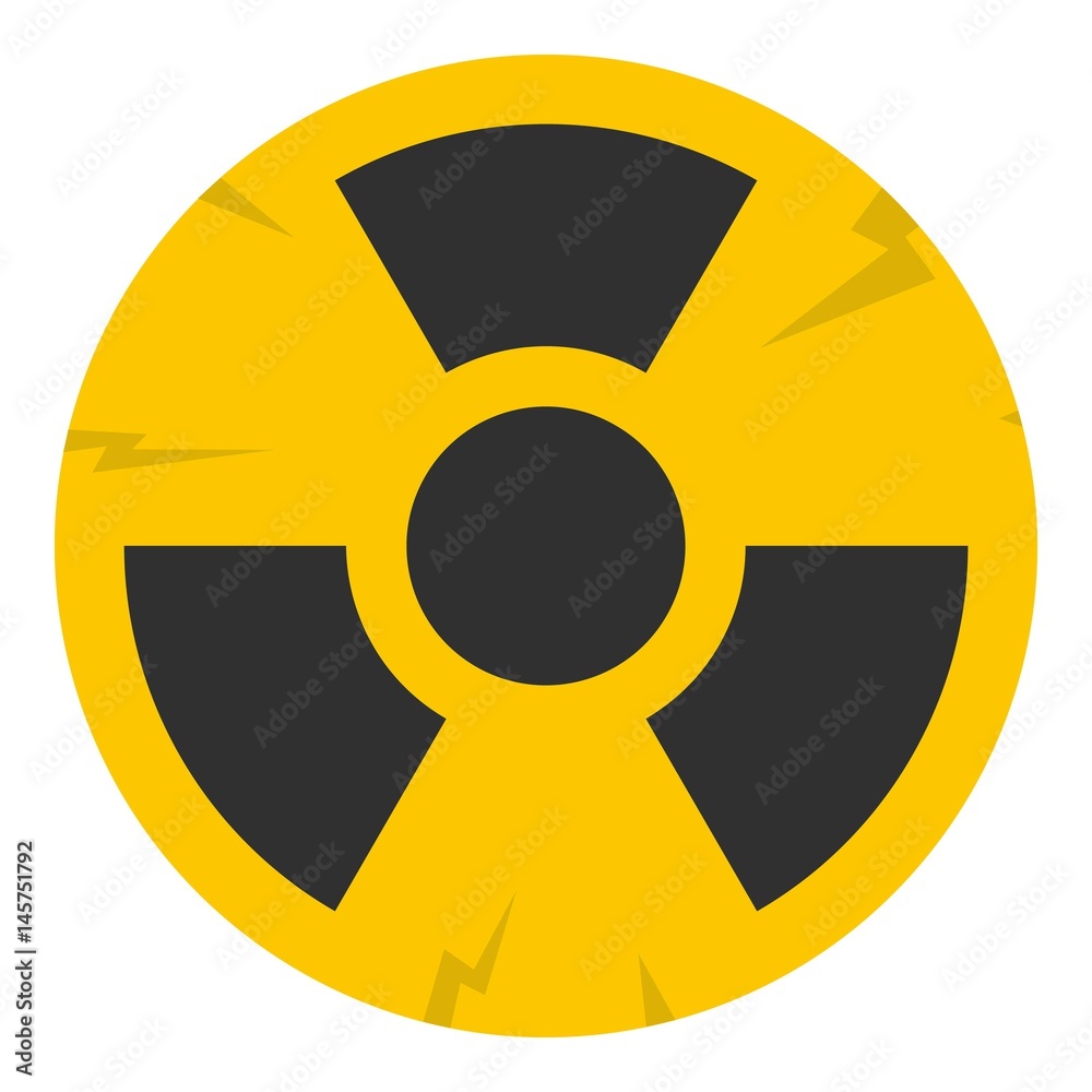 Nuclear sign icon isolated Nuclear sign icon isolated