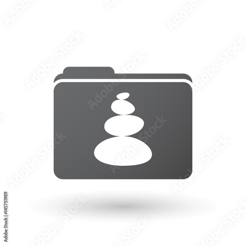 Isolated folder signal with  a stacked zen stones