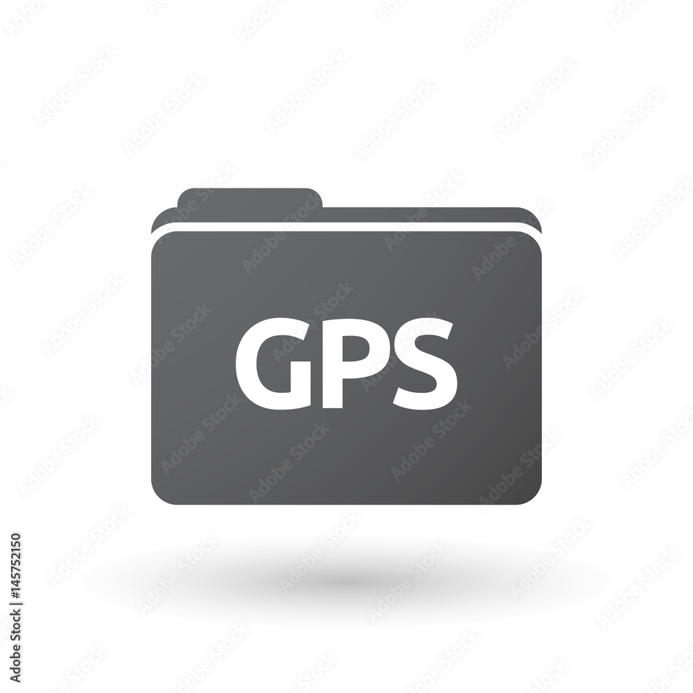 Isolated folder signal with the Global Positioning System acronym GPS Isolated folder signal with the Global Positioning System acronym GPS