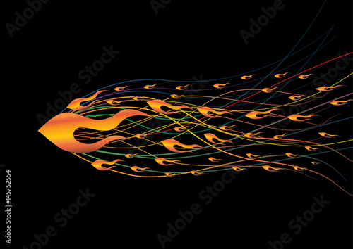 Abstract fire design vector illustration