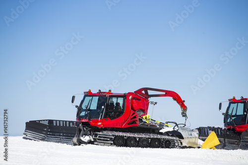 Parked Snowcats.