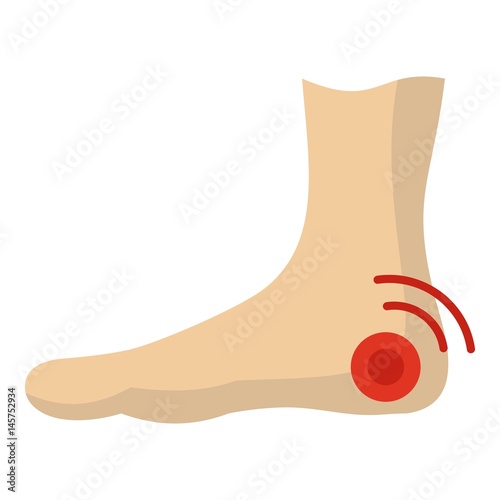 Foot heel icon isolated