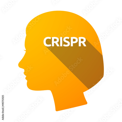 Isolated female head with  the clustered regularly interspaced short palindromic repeats acromym CRISPR photo