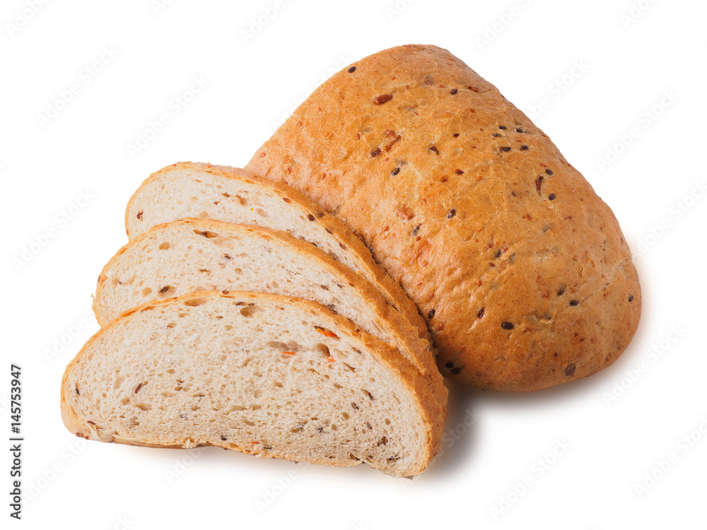 Bread with cereals seeds. isolated Bread with cereals seeds. isolated