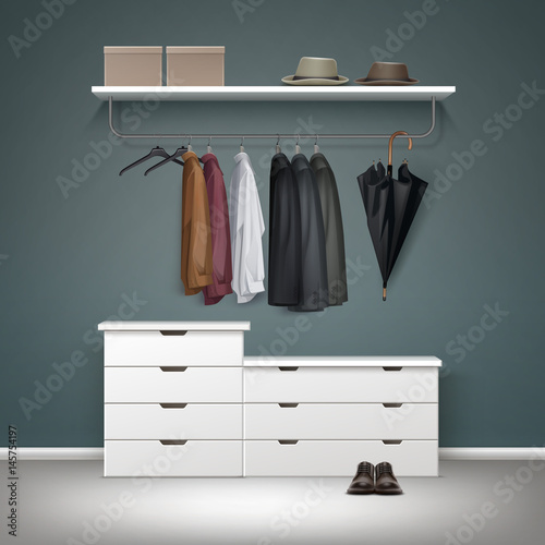 Wardrobe room interior