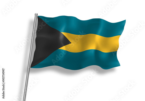 Drapeau des Bahamas en qualité vectorielle