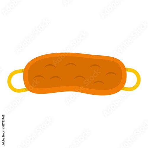 Orange sleeping mask icon isolated