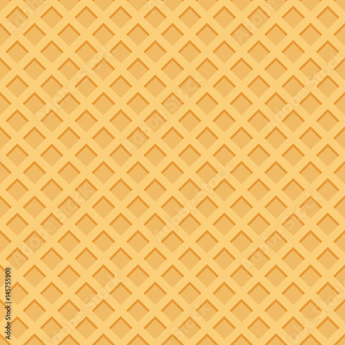 Ice cream pattern wafle texture vector illustration