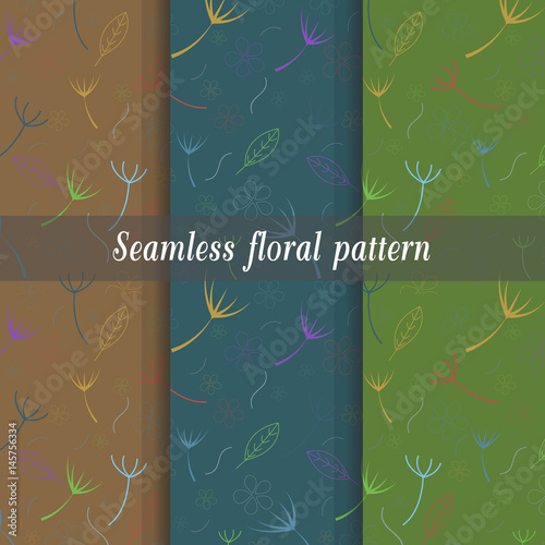 Floral vector seamless pattern