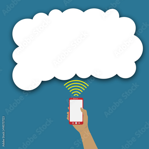 Online shopping concept with smartphone