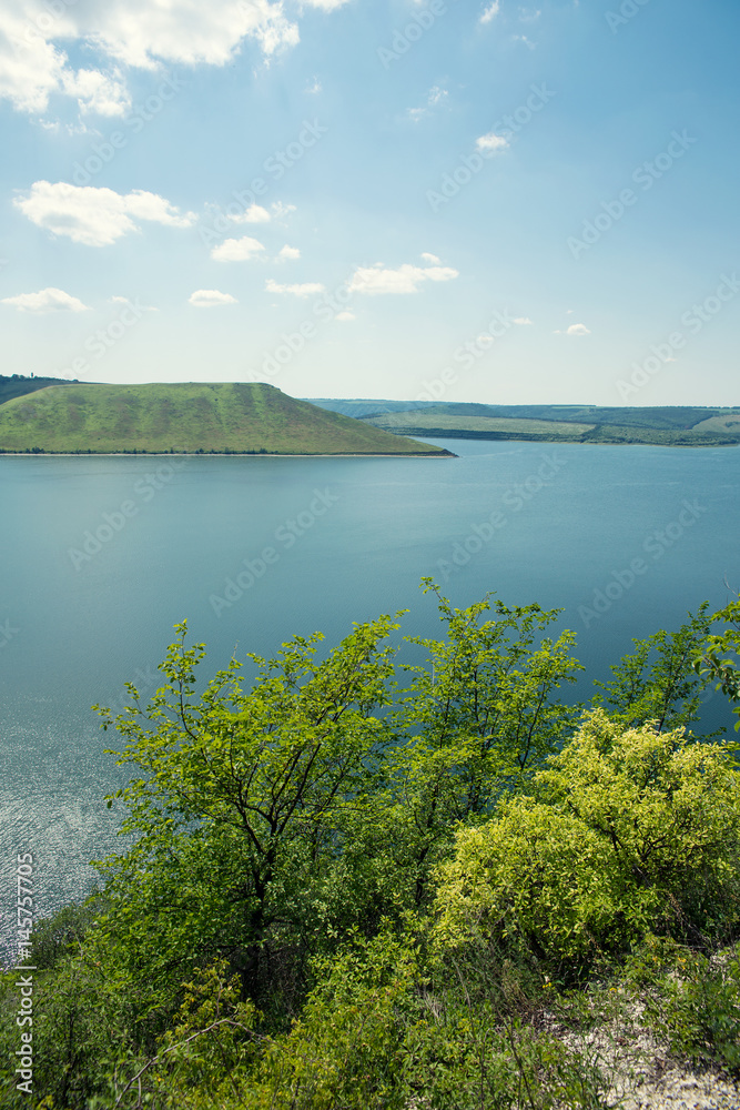 Naklejka premium beautiful view of the river Dniester in Bakota