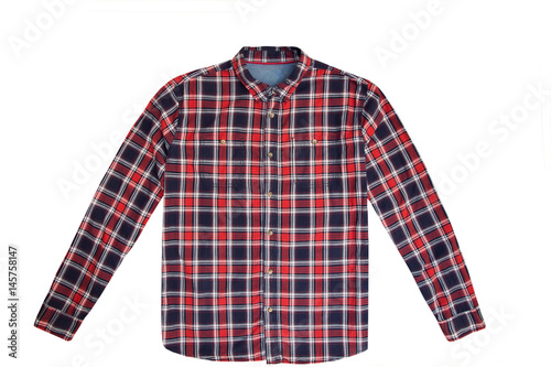 Man's cotton plaid shirt