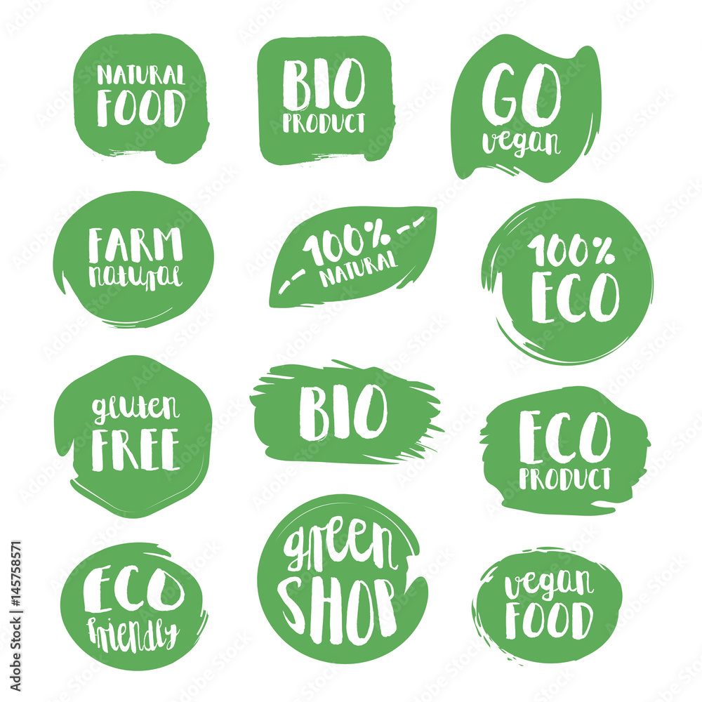 Set of natural stickers Set of natural stickers