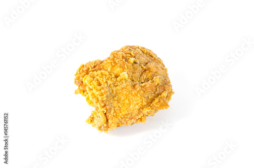 Fried chicken on white back...