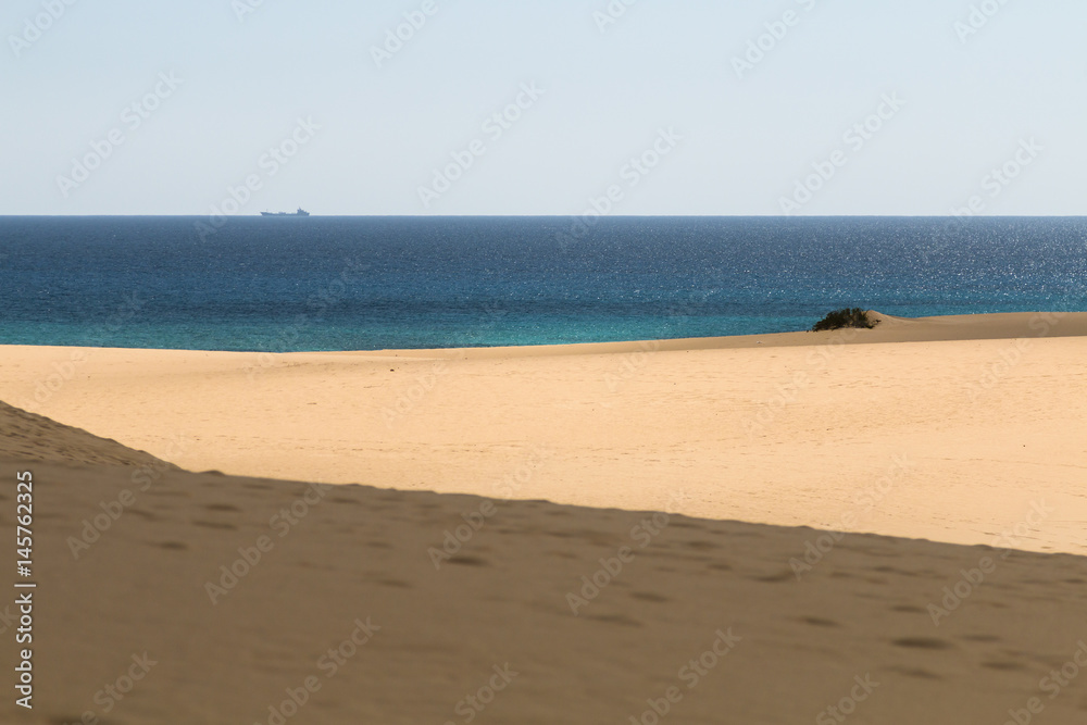 Corralejo Coastline in Fuerteventura, Spain