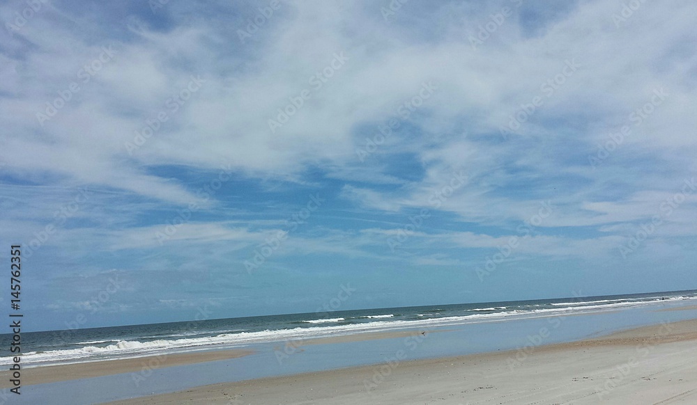 Beautiful ocean background at Atlantic coast of North Florida