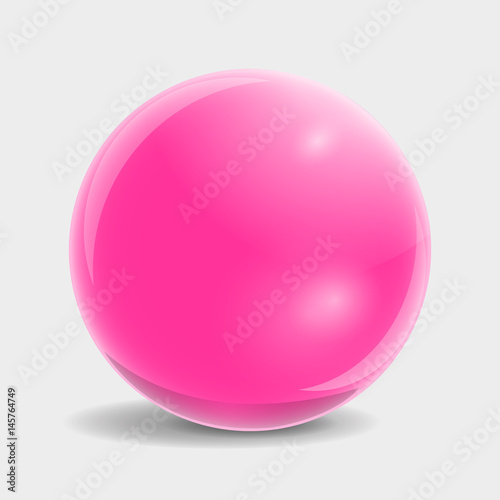 Glass ball in pink color