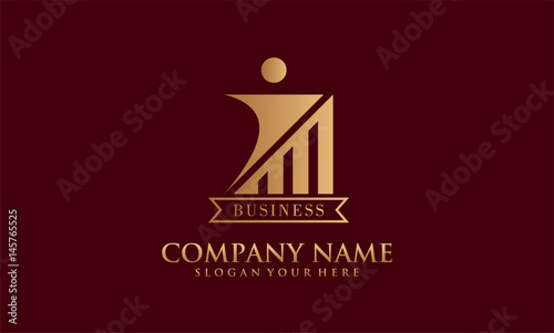 human up business vector logo