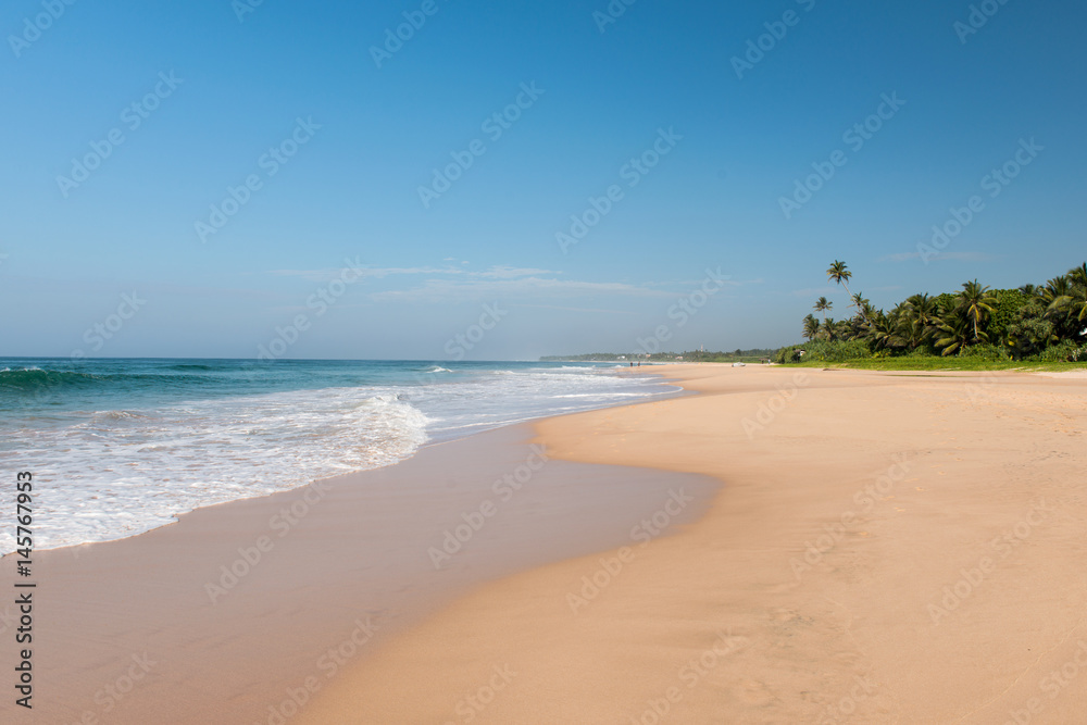 Coast of the Indian Ocean in Sri Lanka