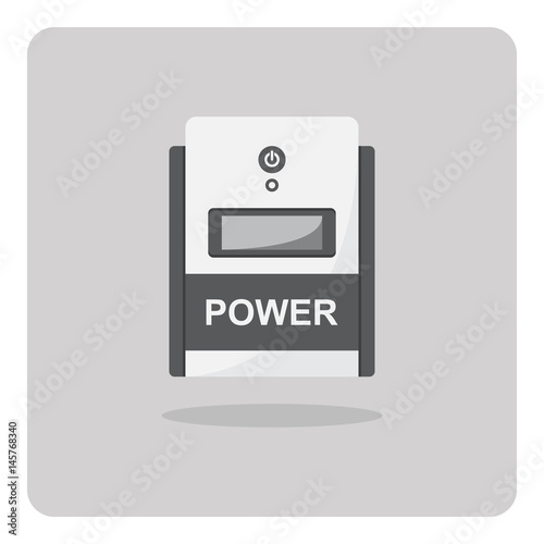 Vector of flat icon, Uninterruptible power supply (UPS) on isolated background