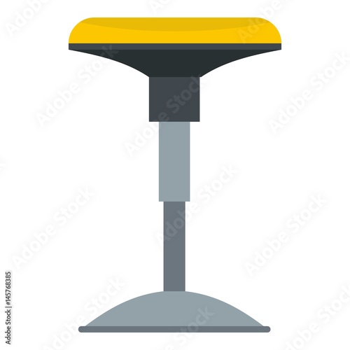 Yellow bar stool icon isolated