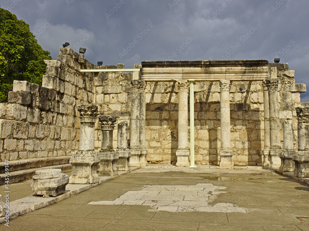 Capernaum synagogue in Israel