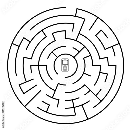 Round vector maze.
