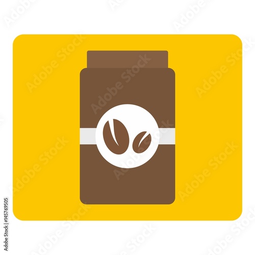 Brown coffee jar icon isolated