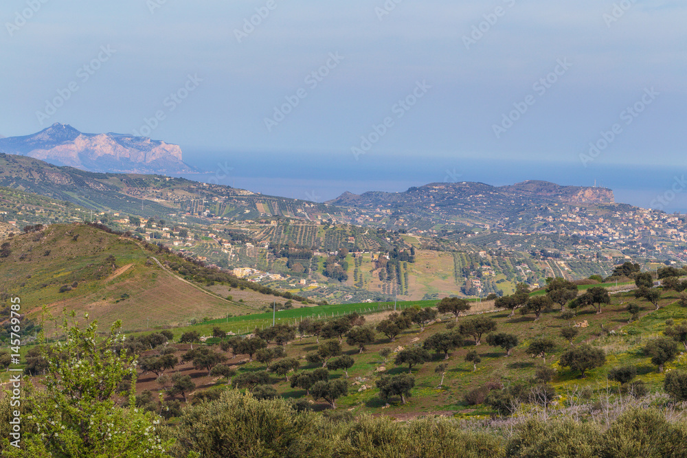 European Highlands. Sicilian Spring Landscape European Highlands. Sicilian Spring Landscape