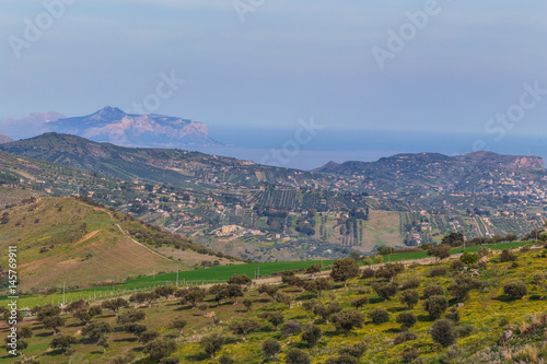 European Highlands. Sicilian Spring Landscape