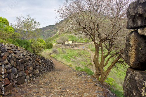 Road from ruins in Gamla, Israel