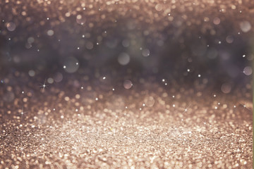 Abstract of golden bokeh light background.