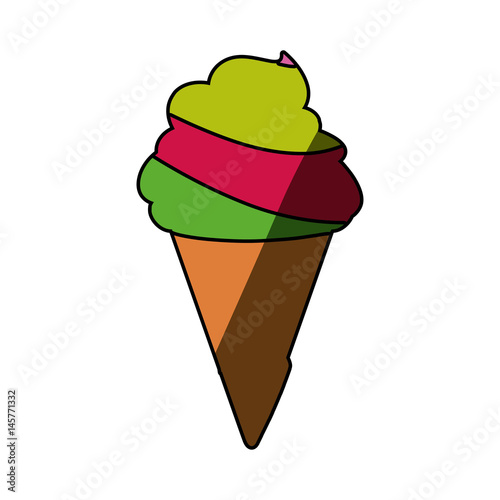 Delicious ice cream icon vector illustration graphic design
