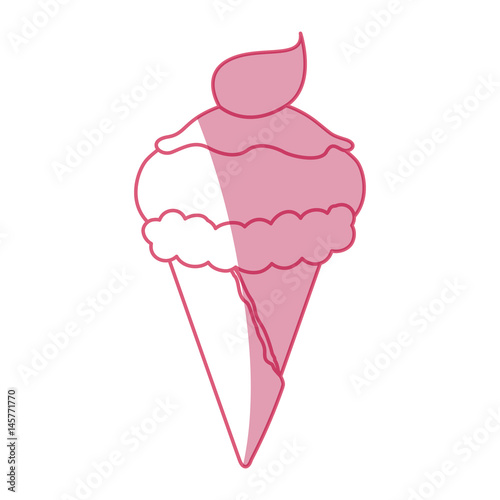 Delicious ice cream icon vector illustration graphic design