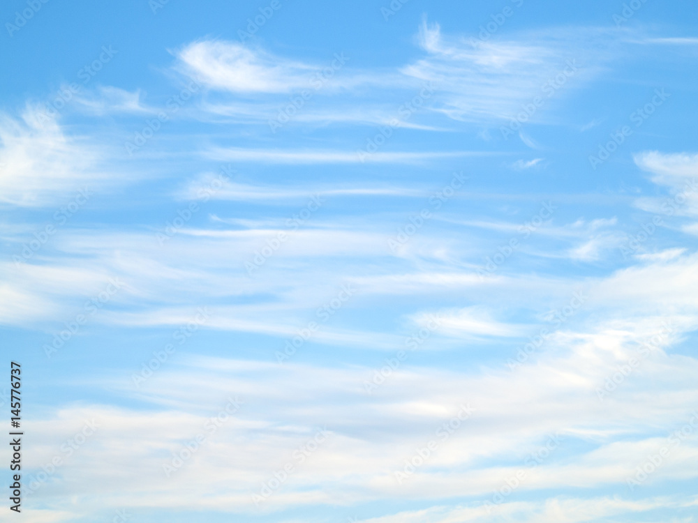 Texture of clouds on a blue sky in a cloudy day