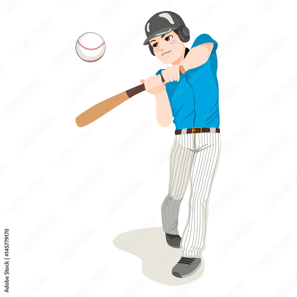 Young male professional baseball player in action Young male professional baseball player in action