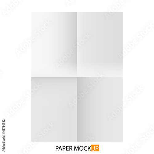 Paper mock up. For your business project. Vector Illustration
