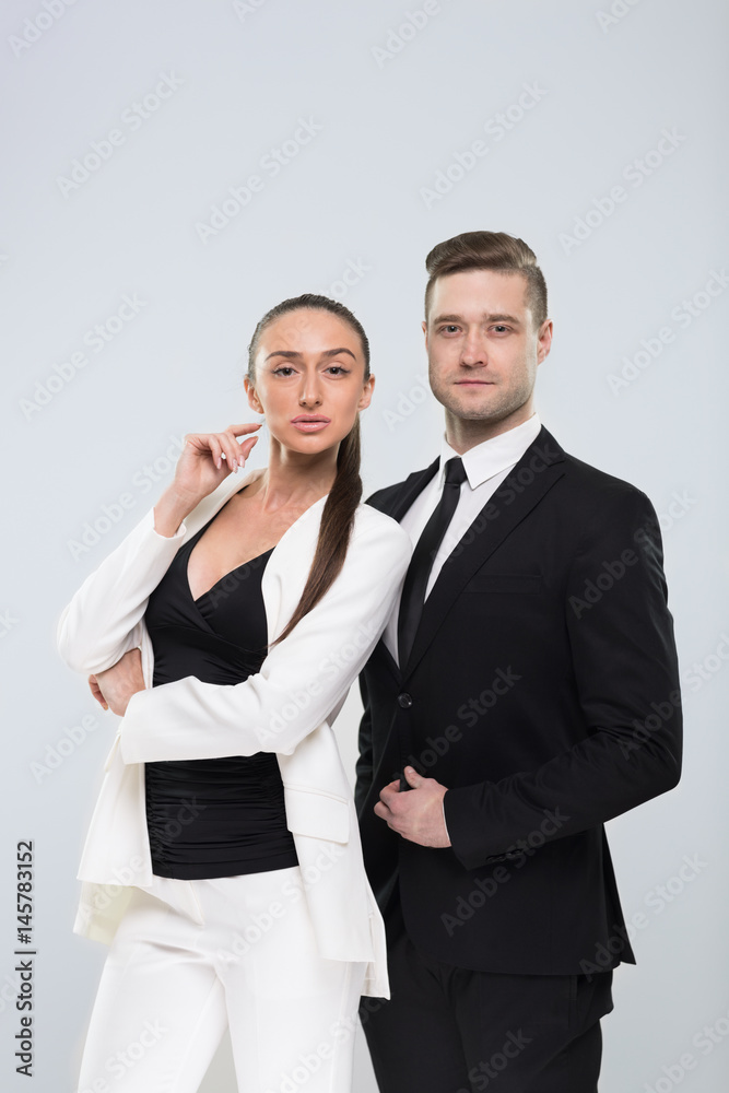 Business People Team, Musinessman And Businesswoman Wear Suit Isolated Over White Background Business People Team, Musinessman And Businesswoman Wear Suit Isolated Over White Background