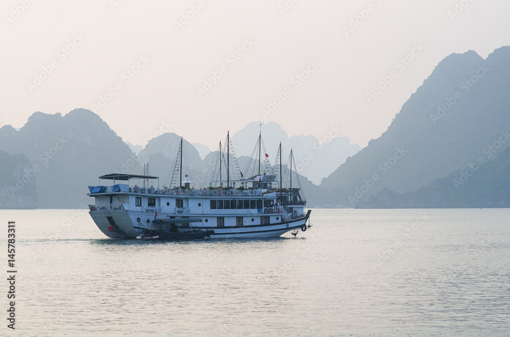 Cruise boat on Halong bay, Vietnam