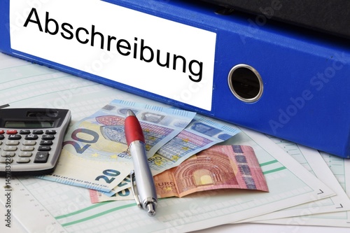 Obraz na plátne Finanzen / Steuererklärung - Abschreibung