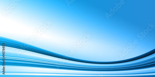 Obraz na plátně Blaue Welle - Modernes Design mit Copyspace