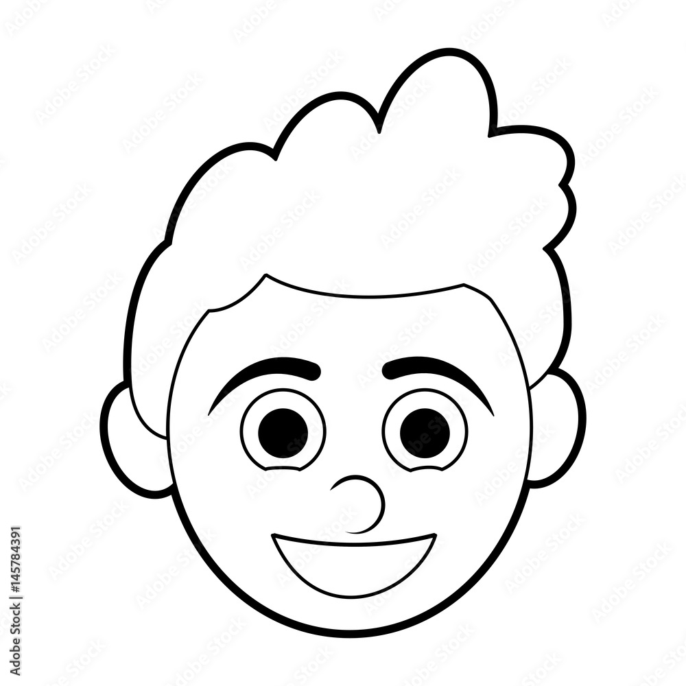 face of happy smiling boy icon image vector illustration design face of happy smiling boy icon image vector illustration design