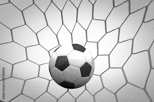 Soccer ball hitting the net © olly