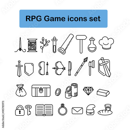 RPG Game icons set