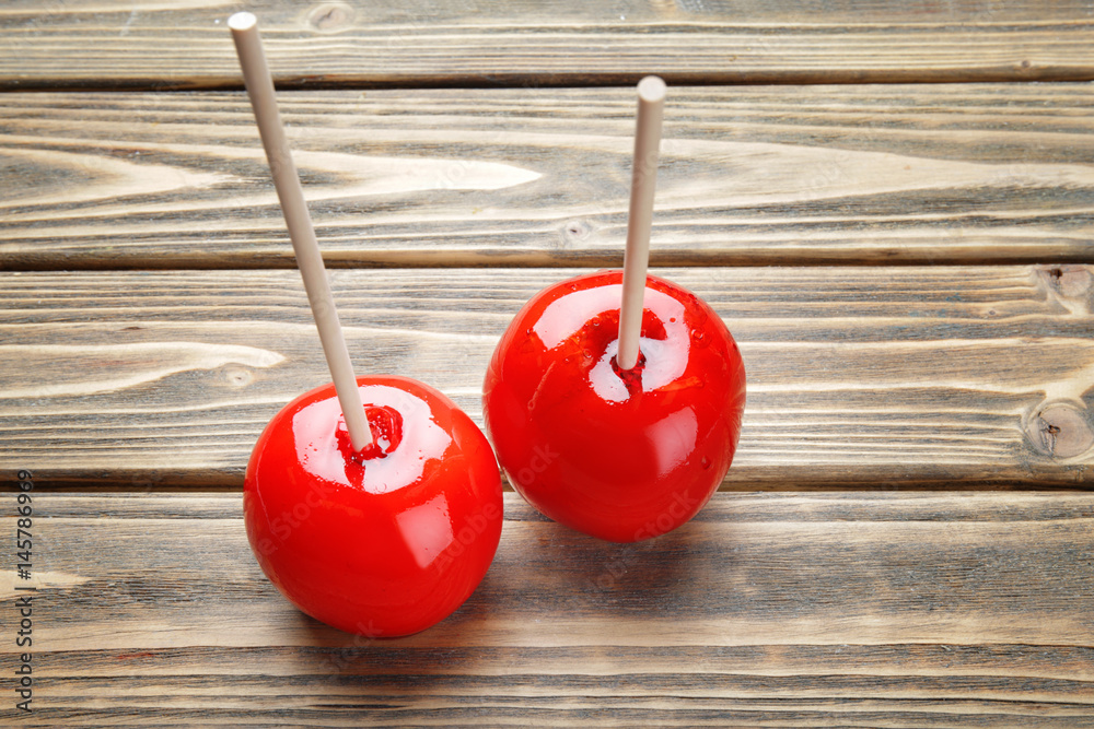 Delicious holiday apples on wooden background Delicious holiday apples on wooden background