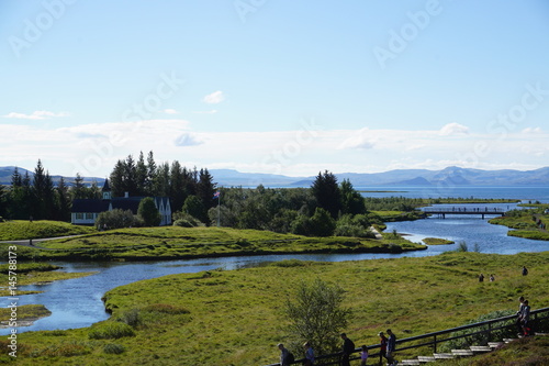 Lake and trees Iceland