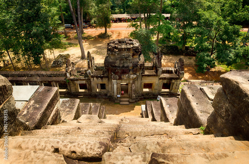View from Ta Keo piramid temple in Angkor, Siem Reap, Cambodia