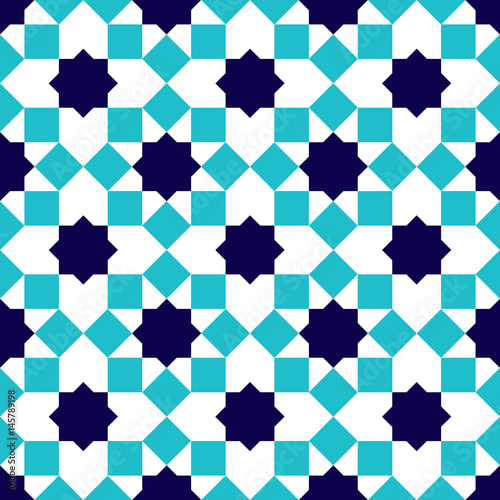 Beautiful seamless pattern of geometric elements in oriental style.