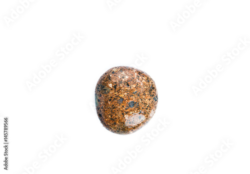 wet sea stone isolated on white background