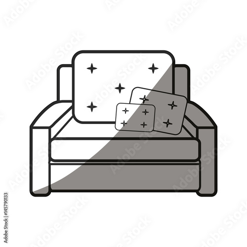 armchair cushions furniture home image vector illustration